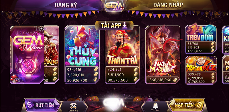 Trang Chủ 16 Giao diện game bài đổi thưởng hiển thị các trò chơi tiến lên phỏm poker trên màn hình di động